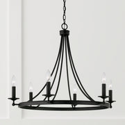 Capital Lighting AA1005BI Six Light Chandelier, Black Iron (3)