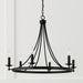 Capital Lighting AA1005BI Six Light Chandelier, Black Iron (3)