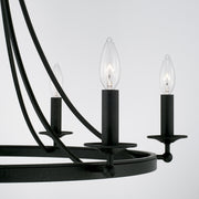 Capital Lighting AA1005BI Six Light Chandelier, Black Iron (4)