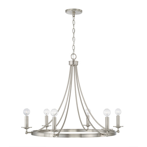 Capital Lighting AA1005BN Six Light Chandelier, Brushed Nickel (2)
