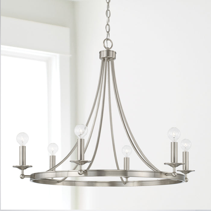 Capital Lighting AA1005BN Six Light Chandelier, Brushed Nickel (3)