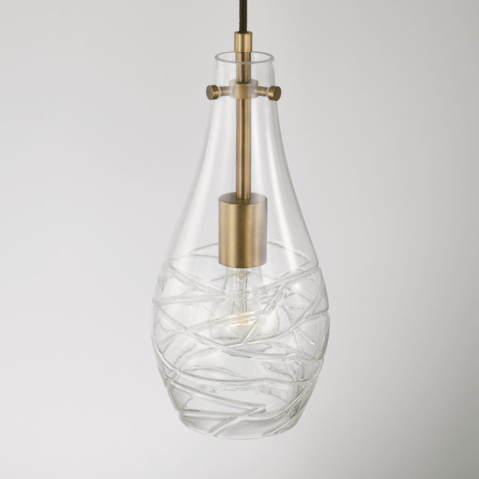 Capital Lighting AA1006AD One Light Pendant, Aged Brass (3)