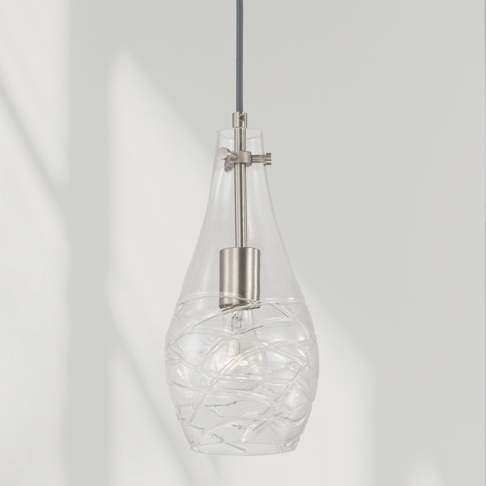 Capital Lighting AA1006BN One Light Pendant, Brushed Nickel (2)