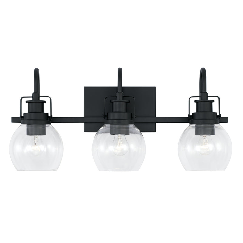 Capital Lighting AA1007MB Three Light Vanity, Matte Black (2)