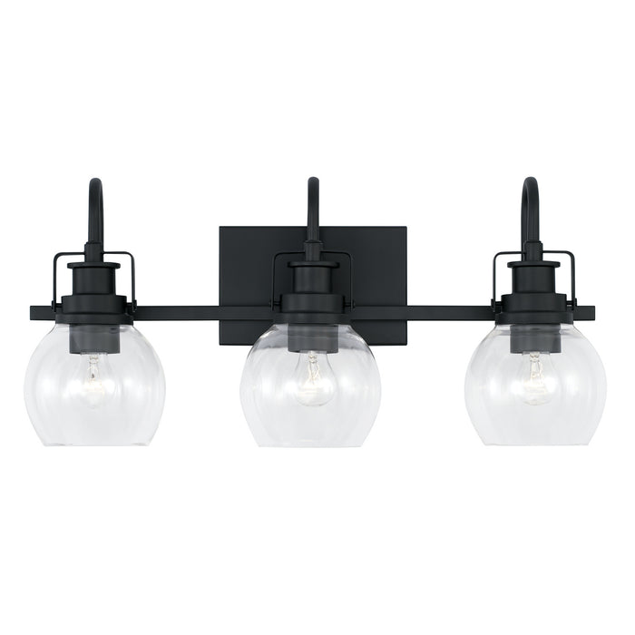 Capital Lighting AA1007MB Three Light Vanity, Matte Black (2)