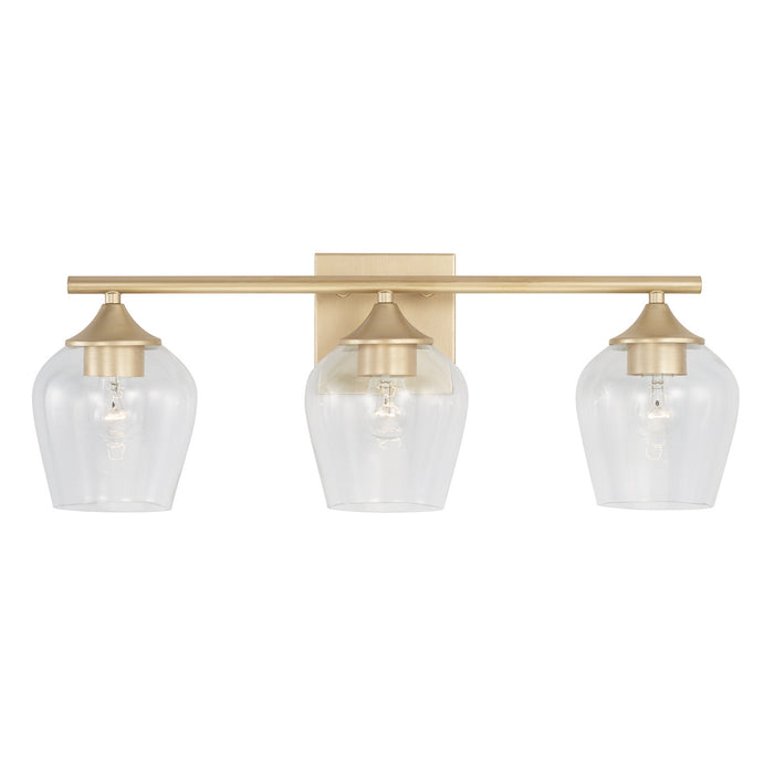 Capital Lighting AA1009SF Three Light Vanity, Soft Gold (2)