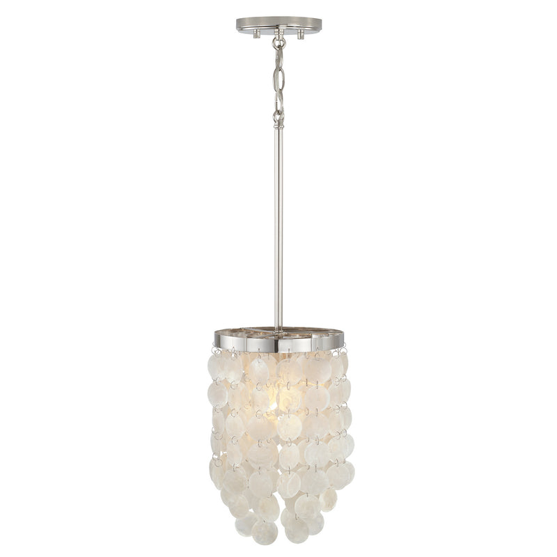 Capital Lighting AA1012PN One Light Pendant, Polished Nickel (2)