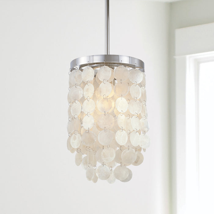Capital Lighting AA1012PN One Light Pendant, Polished Nickel (3)