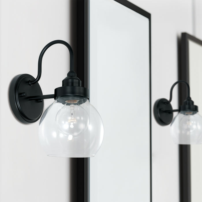 Capital Lighting AA1014MB One Light Wall Sconce, Matte Black (5)