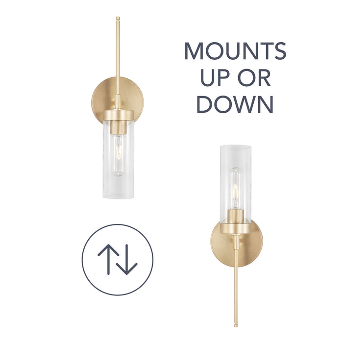 Capital Lighting AA1016SF One Light Wall Sconce, Soft Gold (5)