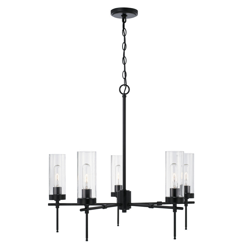 Capital Lighting AA1017MB Five Light Chandelier, Matte Black (2)