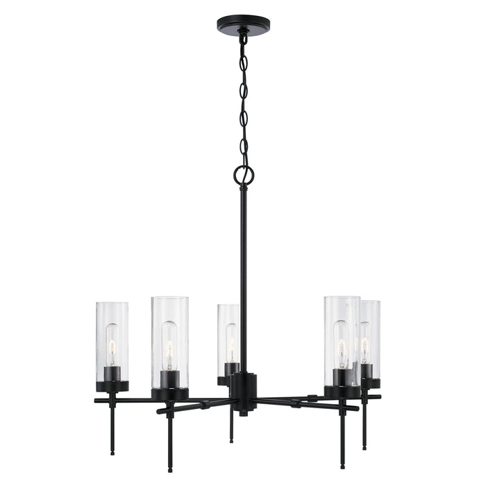 Capital Lighting AA1017MB Five Light Chandelier, Matte Black (2)