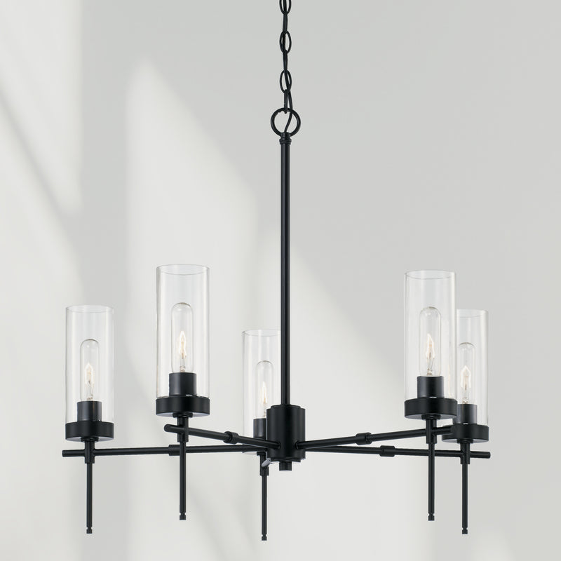 Capital Lighting AA1017MB Five Light Chandelier, Matte Black (3)