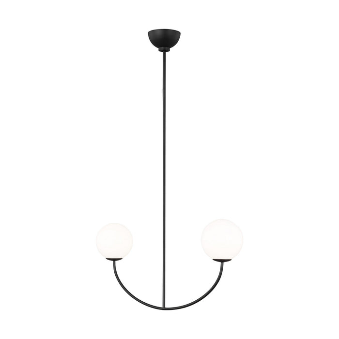 Visual Comfort Studio AEC1042MBK Galassia Two Light Linear Chandelier, Midnight Black Alternate Image.jpg