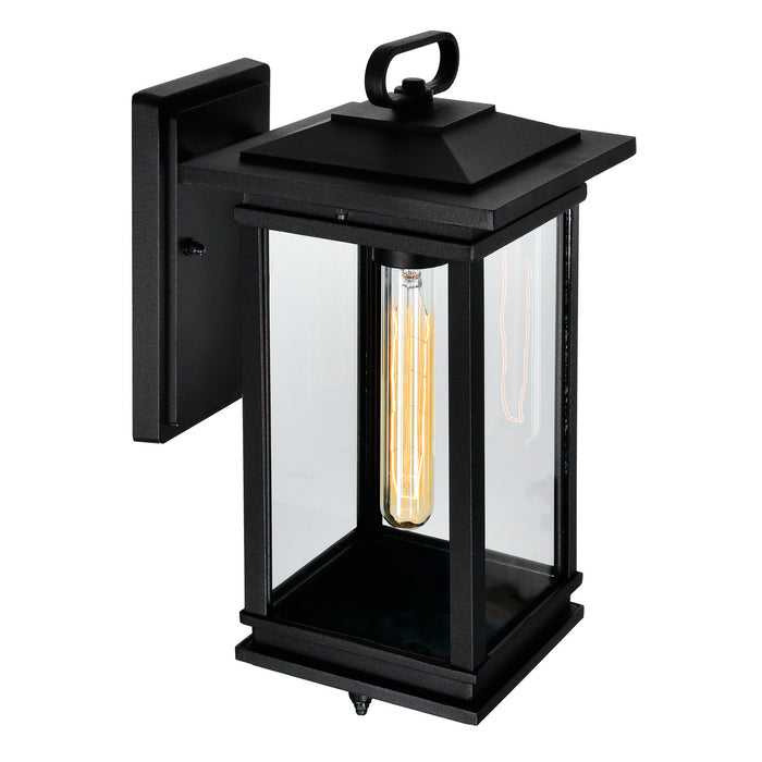 CWI Lighting 0422W7-1-101 Oakwood One Light Outdoor Wall Lantern, Black Alternate Image 3.jpg