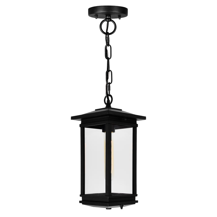 CWI Lighting 0422P7-1-101 Oakwood One Light Outdoor Pendant Black Alt 2.jpg