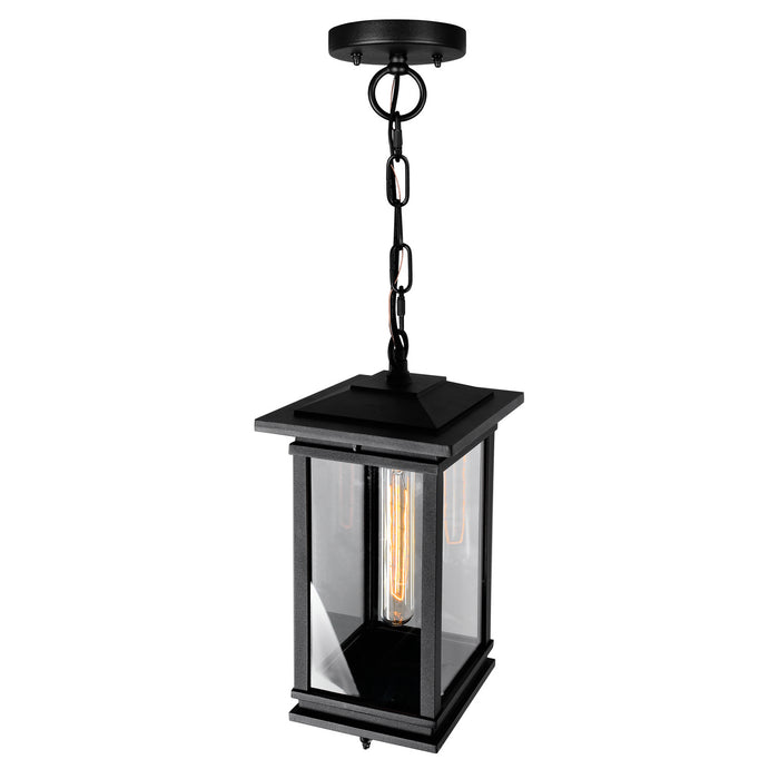 CWI Lighting 0422P7-1-101 Oakwood One Light Outdoor Pendant Black Alt 4.jpg