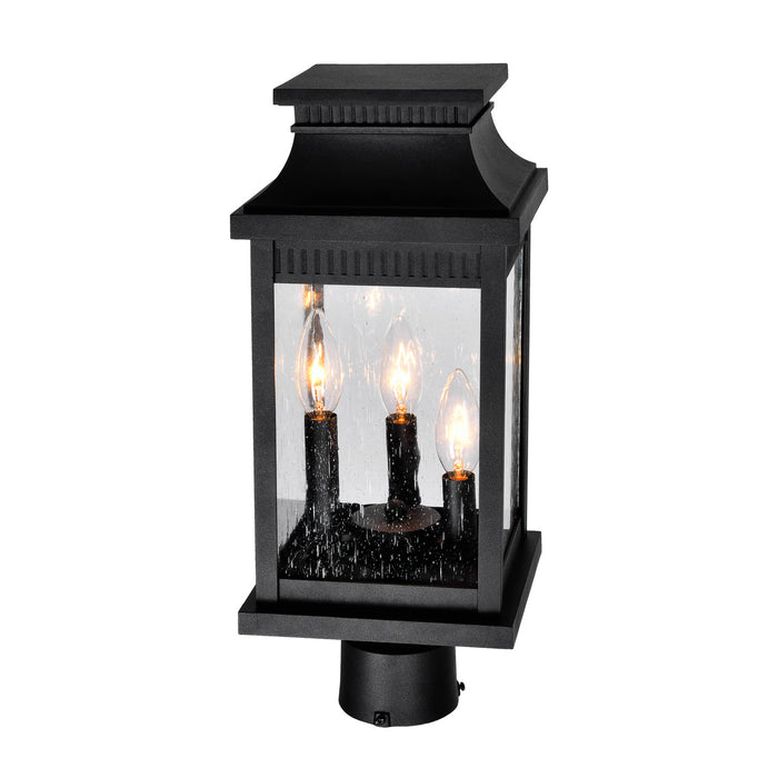 CWI Lighting 0418PT7S-3 Milford Three Light Outdoor Lantern Head Black Alt 4.jpg