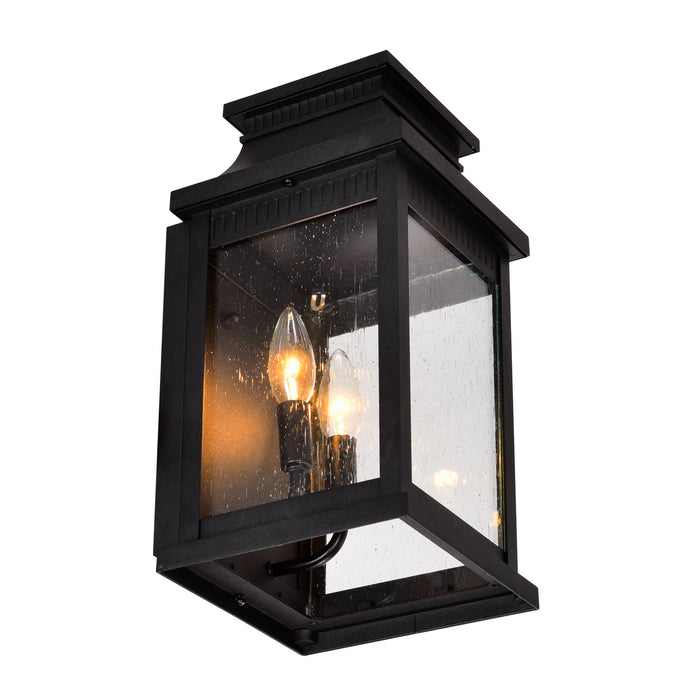 CWI Lighting 0418W7S-2 Milford Two Light Outdoor Wall Lantern Black Alt 3.jpg