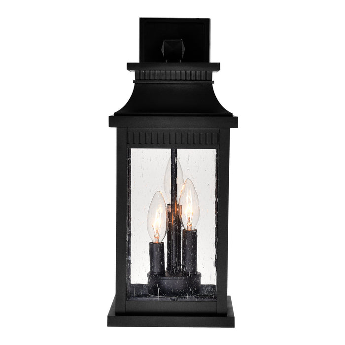 CWI Lighting 0418W7L-3 Milford Three Light Outdoor Wall Lantern, Black Alternate Image.jpg