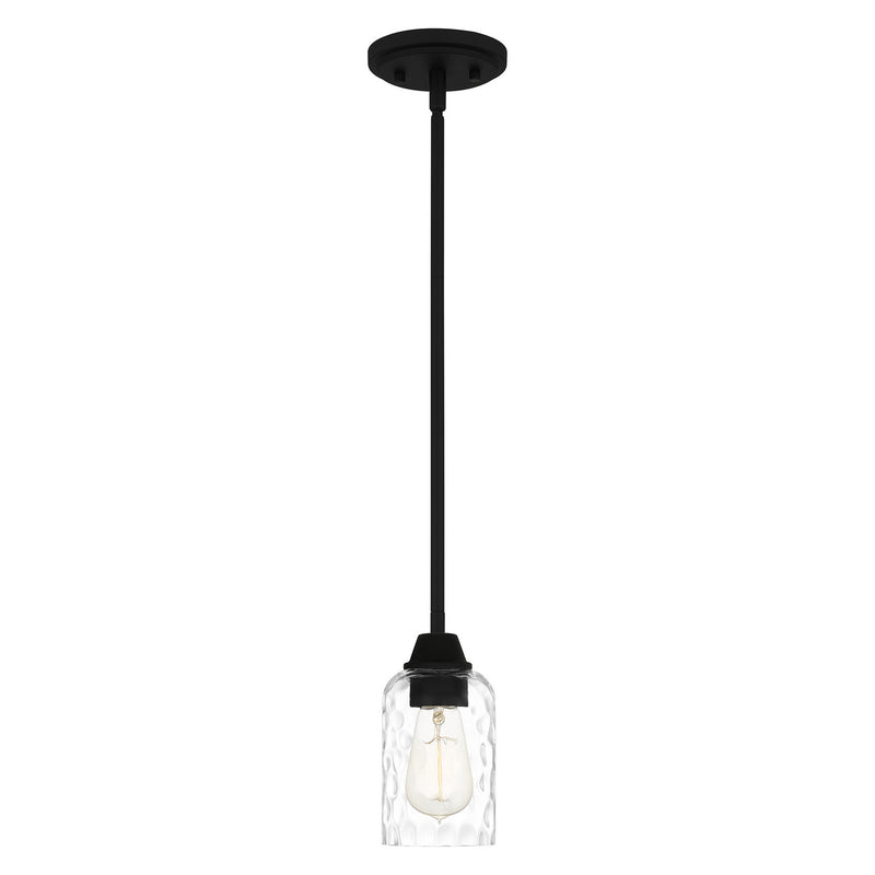 Quoizel ACA1504MBK Acacia One Light Mini Pendant, Matte Black Alternate Image 2.jpg