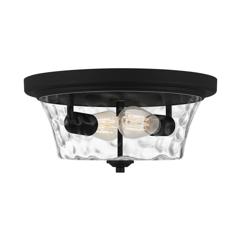 Quoizel ACA1614MBK Acacia Two Light Flush Mount, Matte Black Alternate Image 2.jpg