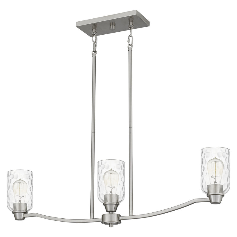 Quoizel ACA335BN Acacia Three Light Linear Chandelier, Brushed Nickel Alternate Image.jpg