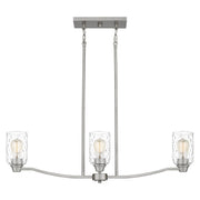 Quoizel ACA335BN Acacia Three Light Linear Chandelier, Brushed Nickel Alternate Image 2.jpg