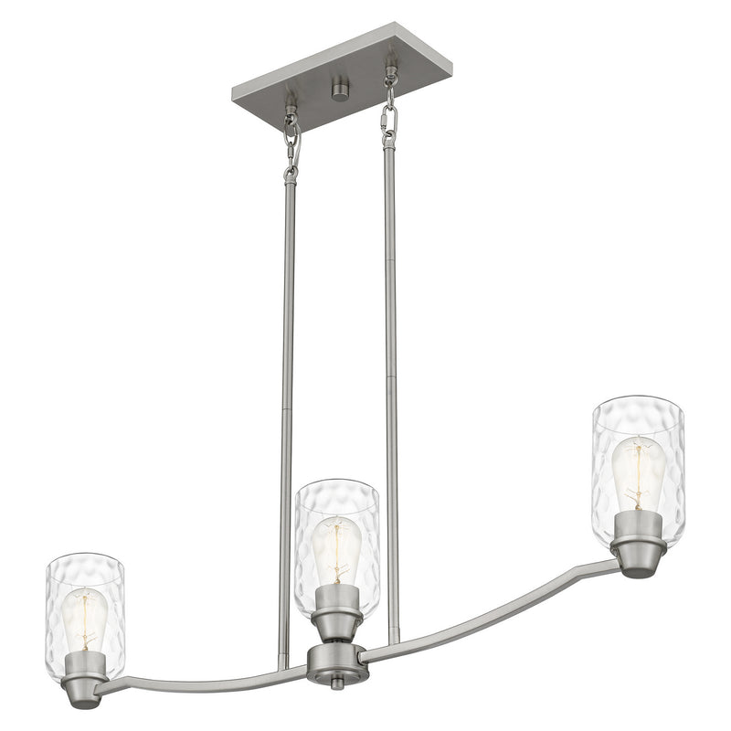 Quoizel ACA335BN Acacia Three Light Linear Chandelier, Brushed Nickel Alternate Image 3.jpg