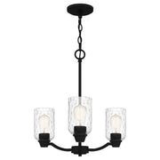 Quoizel ACA5020MBK Acacia Three Light Chandelier, Matte Black Alternate Image 2.jpg