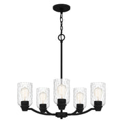 Quoizel ACA5024MBK Acacia Five Light Chandelier, Matte Black Alternate Image 2.jpg