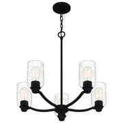 Quoizel ACA5024MBK Acacia Five Light Chandelier, Matte Black Alternate Image 3.jpg