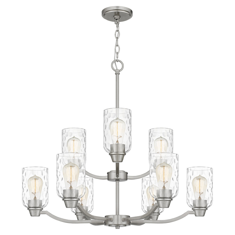 Quoizel ACA5029BN Acacia Nine Light Chandelier, Brushed Nickel Alternate Image 2.jpg