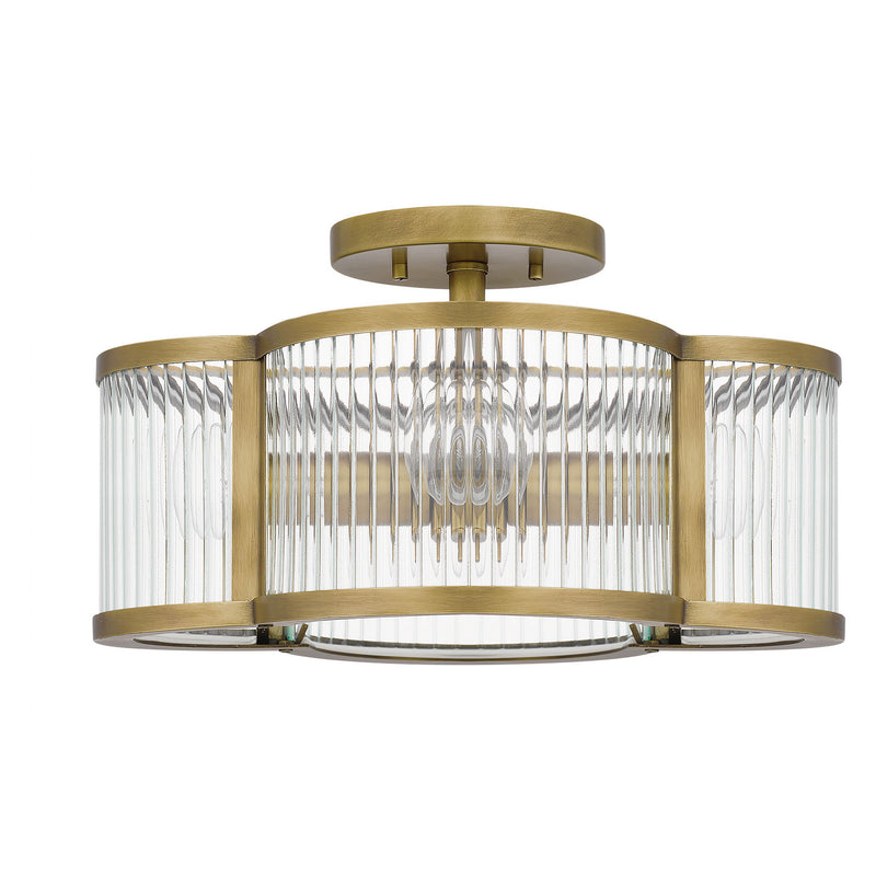 Quoizel ASR1715WS Aster Four Light Semi-Flush Mount, Weathered Brass Alternate Image.jpg