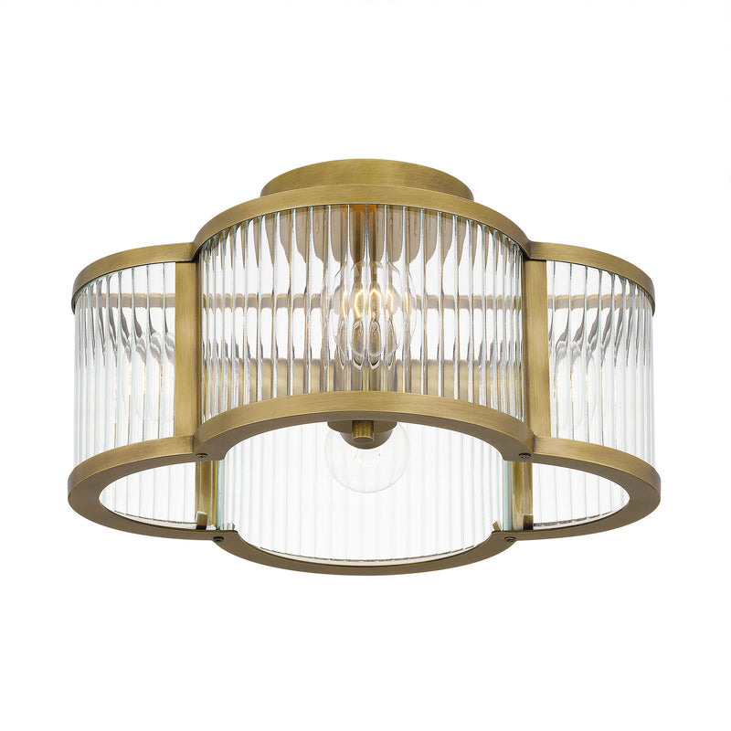 Quoizel ASR1715WS Aster Four Light Semi-Flush Mount, Weathered Brass Alternate Image 3.jpg