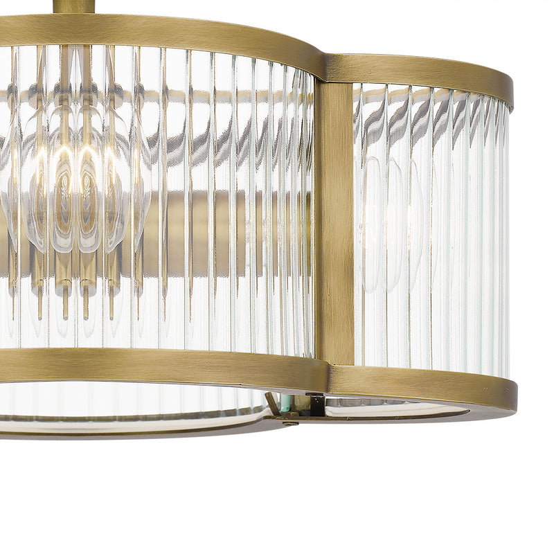 Quoizel ASR1715WS Aster Four Light Semi-Flush Mount, Weathered Brass Alternate Image 4.jpg