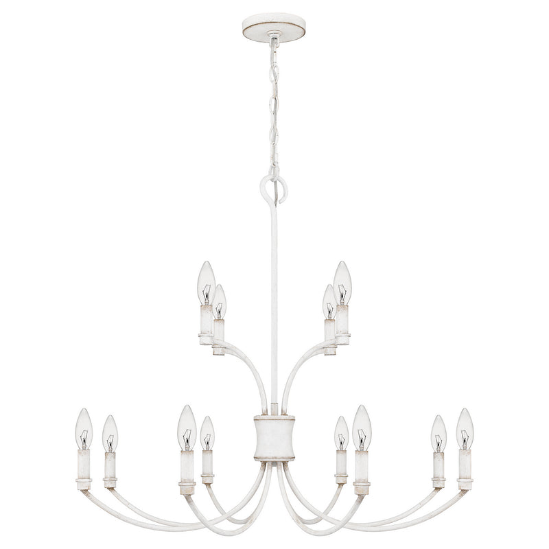 Quoizel BRR5032AWH Briar 12 Light Chandelier, Antique White Alternate Image.jpg