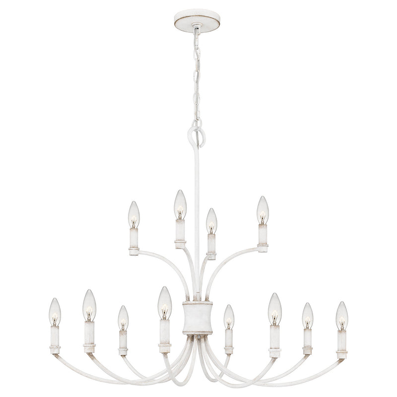 Quoizel BRR5032AWH Briar 12 Light Chandelier, Antique White Alternate Image 2.jpg