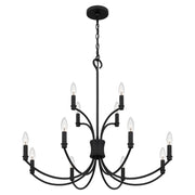 Quoizel BRR5032MBK Briar 12 Light Chandelier, Matte Black Alternate Image 3.jpg