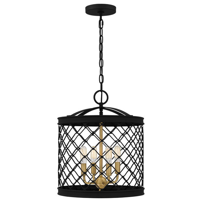 Quoizel CAI2814EK Calais Four Light Pendant, Earth Black Alternate Image 2.jpg