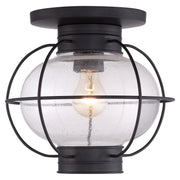 Quoizel COR1311K Cooper One Light Flush Mount, Mystic Black Alternate Image 2.jpg