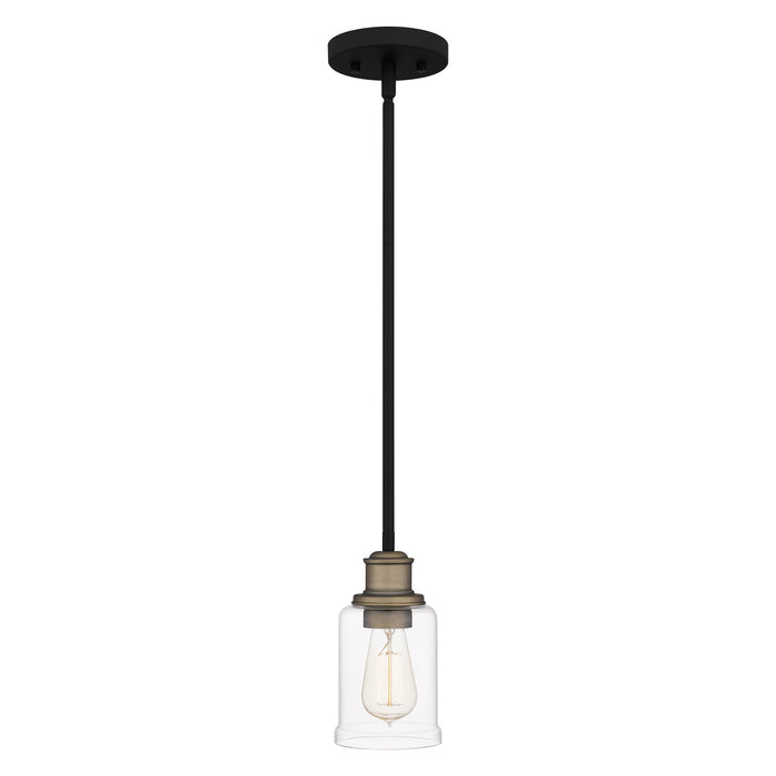 Quoizel COX1504MBK Cox One Light Mini Pendant, Matte Black Alternate Image 2.jpg