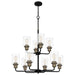 Quoizel COX5030MBK Cox Ten Light Chandelier, Matte Black Alternate Image.jpg