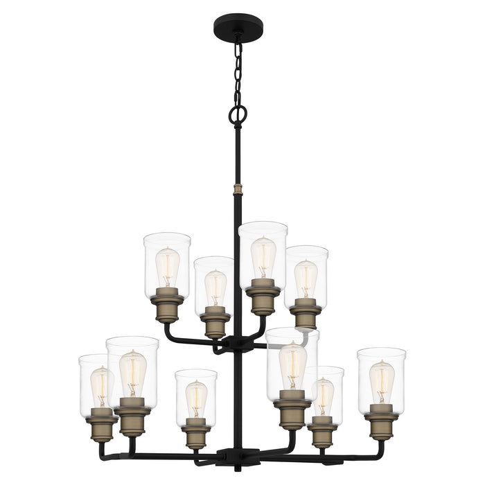 Quoizel COX5030MBK Cox Ten Light Chandelier, Matte Black Alternate Image 2.jpg