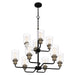 Quoizel COX5030MBK Cox Ten Light Chandelier, Matte Black Alternate Image 3.jpg