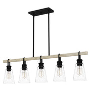 Quoizel KGB142EK Kingsbridge Five Light Linear Chandelier, Earth Black Alternate Image.jpg