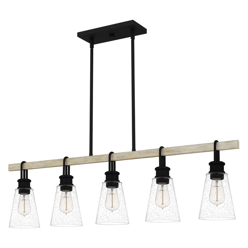 Quoizel KGB142EK Kingsbridge Five Light Linear Chandelier, Earth Black Alternate Image.jpg
