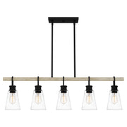 Quoizel KGB142EK Kingsbridge Five Light Linear Chandelier, Earth Black Alternate Image 2.jpg