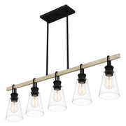 Quoizel KGB142EK Kingsbridge Five Light Linear Chandelier, Earth Black Alternate Image 3.jpg