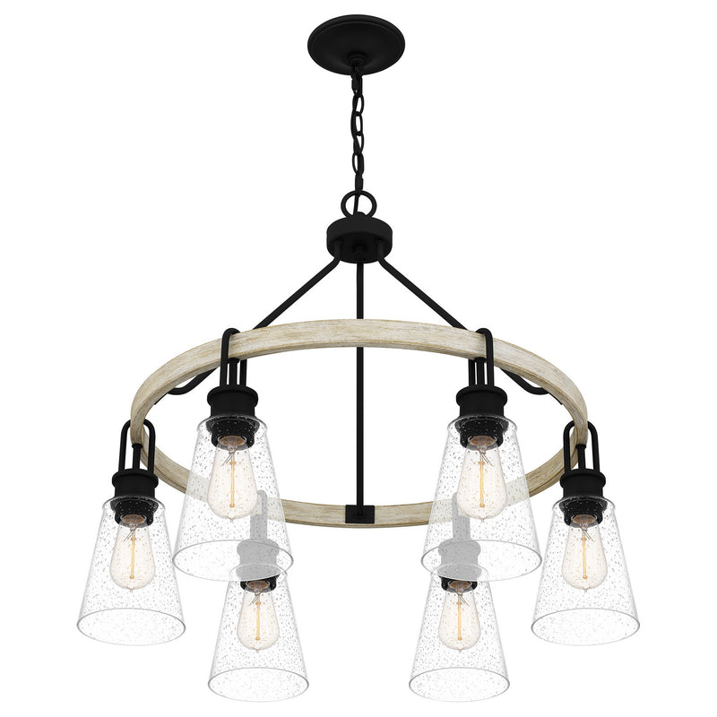 Quoizel KGB5029EK Kingsbridge Six Light Chandelier, Earth Black Alternate Image 3.jpg